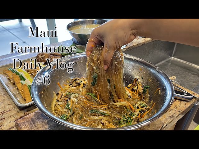 Maui Farmhouse Vlog #6 Korean Traditional Meal Japchae, Jeon, Namul, Sikhye & Korean Karaoke Machine | Seonkyoung Longest
