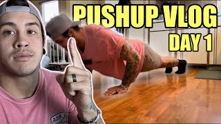 50 Pushup Challenge vlog - Day 1