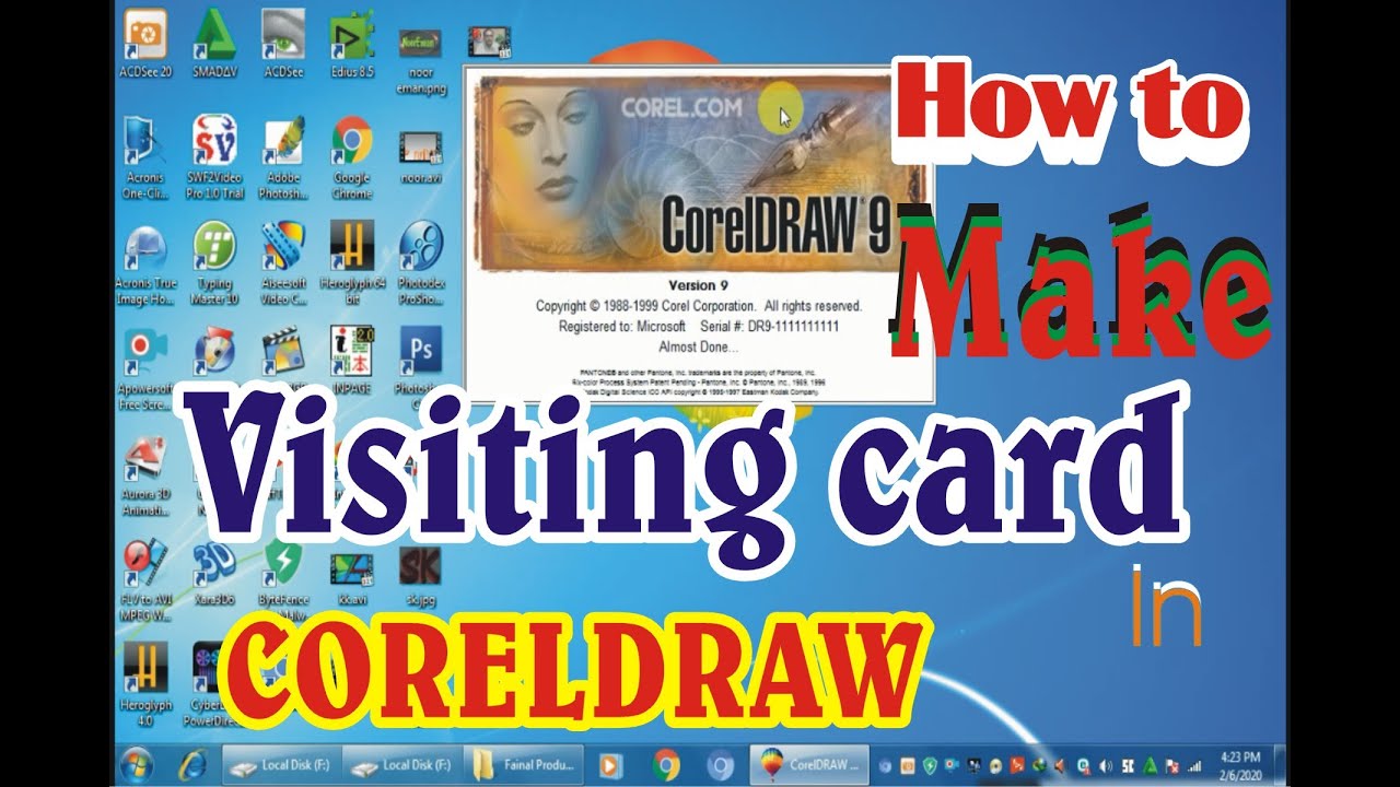 how-to-make-visiting-card-in-coreldraw-keyofsuccess-youtube