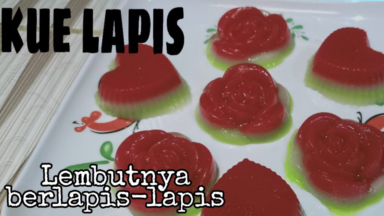 CARA MEMBUAT KUE  LAPIS  TAPIOKA BENTUK  MAWAR  YouTube