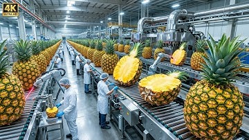 Inside a Modern Pineapple Factory From Whole Pineapples to Canned Pineapple Rings