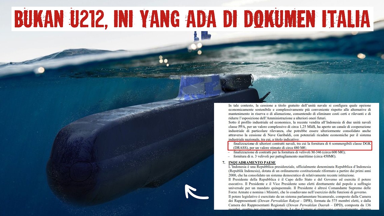 Spekulasi U-212 Gugur! Italia Sebut 6 DGK DRASS untuk Indonesia