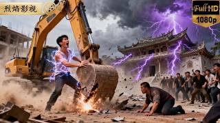 300惡霸強拆，挖掘機碾向祖宅！廢材小夥單掌停下鋼鐵巨獸，徒手拆機甲，一聲令下天雷滾滾，幕後黑手嚇到跪地！ #逆襲復仇 #反轉 #短劇 #男頻 #shorts #kungfu #爽劇 #熱門短劇 screenshot 3