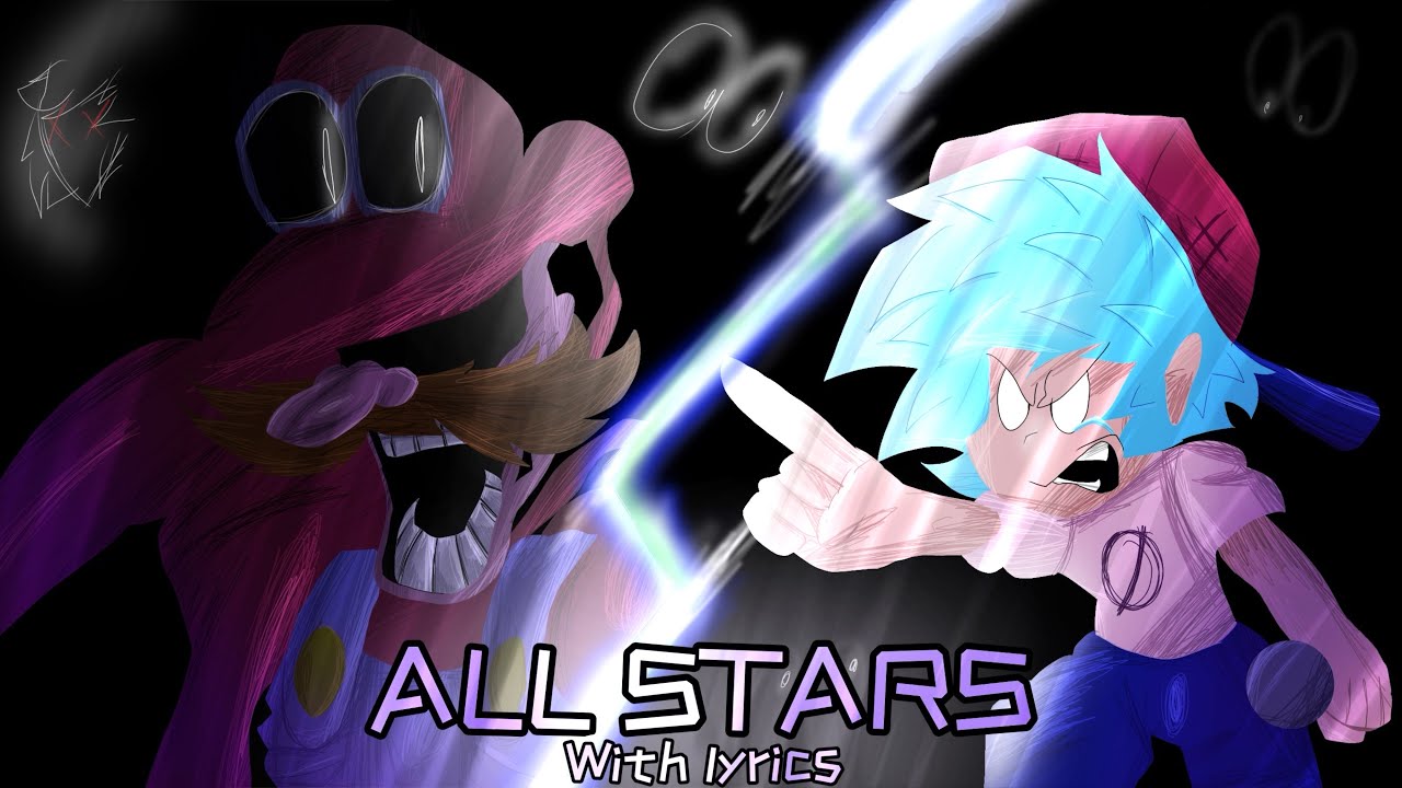 All Stars with Lyrics |Friday Night Funkin: Mario’s Madness V2 | 600 Subscribers Special!