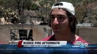 Bisbee fire aftermath, flames leave scar on community