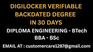 Genuine Backdated Degree | Online Degree Courses In India | #diplomaengineering #bba #btech