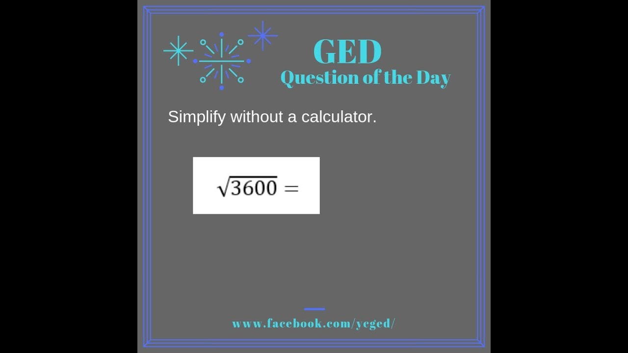 GED Math: Perfect Squares (0.3, Exp, #24) - YouTube