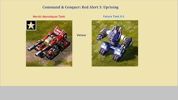 Red Alert 3 Uprising Heroic Apocalypse Tank vs Future Tank X-1