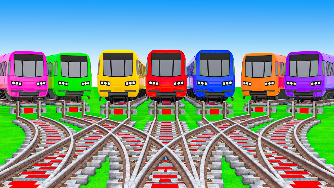 【踏切アニメ】複雑な電車 3 TRAIN | Fumikiri 3D Railroad Crossing Animation #1 