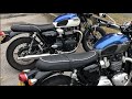 Triumph bonneville t100 vs t120  a short test ride