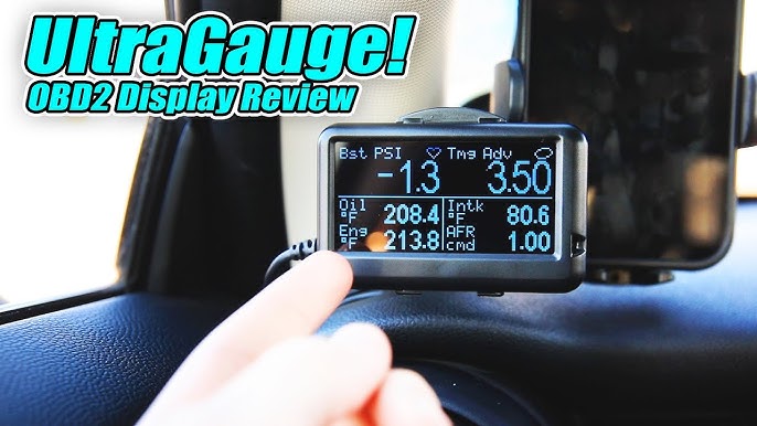 Lufi Xs Obd2 Gauge Display, GPS Speedometer,car inclinometer, Boost Gauge,  RPM Meter, Multifunction Heads up Display Cluster