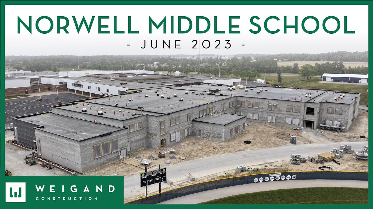 Norwell Middle School Construction Update (June 2023) YouTube