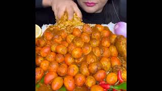 eating spicy egg masala.100 eggs eating challenge.#food #shorts #indiantaste #asmr screenshot 5