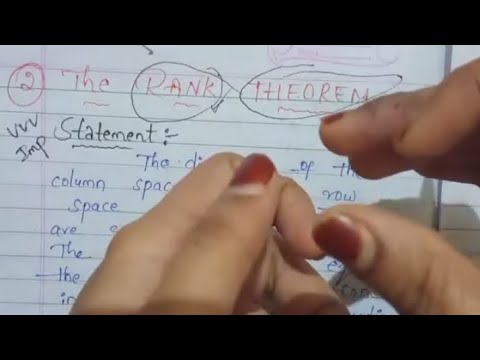 Rank Term Math RANK THEOREM 5 SEM MATHS IMPORTANT QUESTION FULL EXPLANATION - YouTube