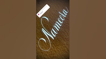 Copperplate calligraphy, tutorial: how I write your name #nameera