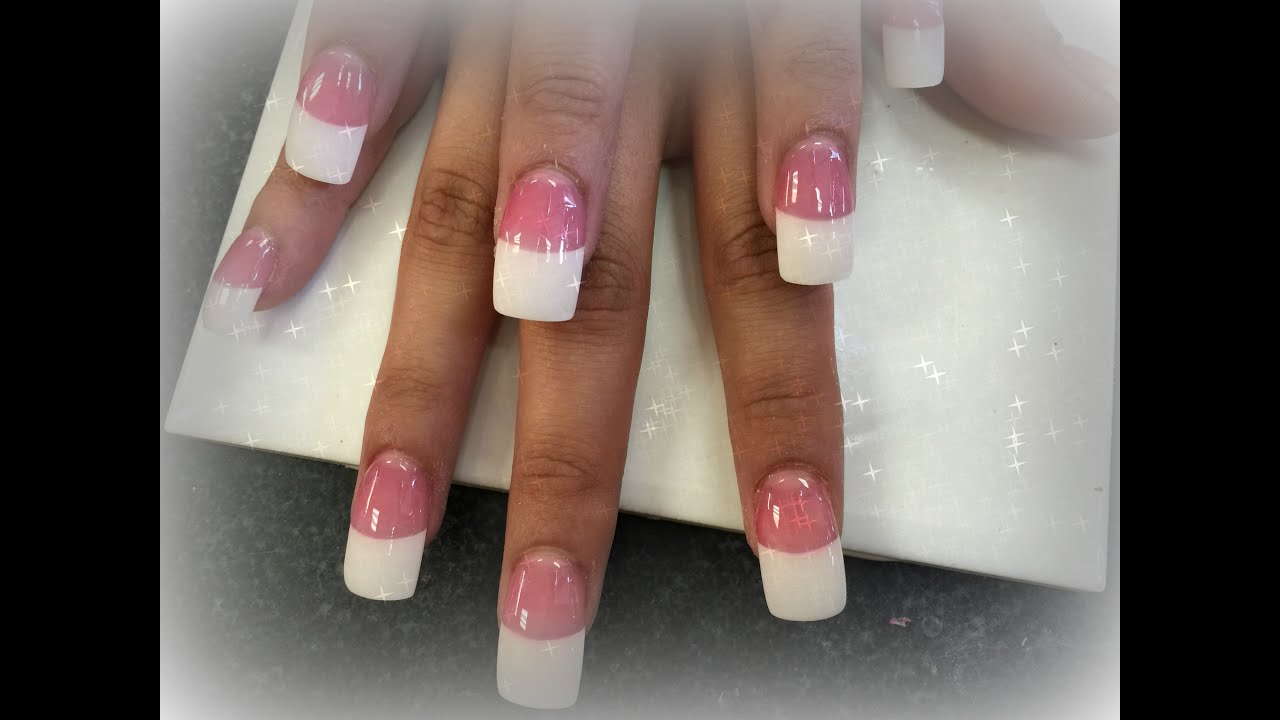 6. French Tip Acrylic Nails - wide 1