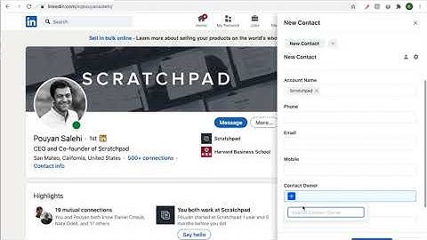 Create, Edit and Update Contacts and Notes in LinkedIn with Scratchpad Command