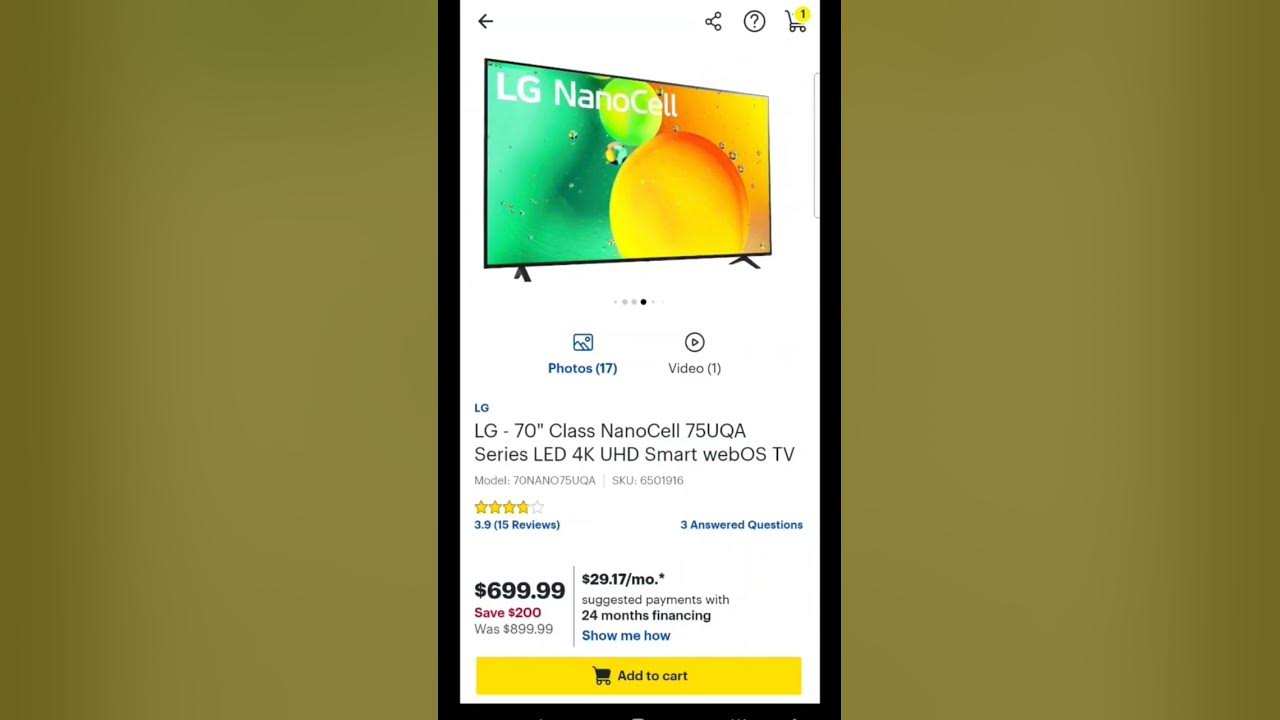 70 Inch Smart Tv Black Friday Black Friday Deal LG 70 inch SMART TV! @BestBuy - YouTube