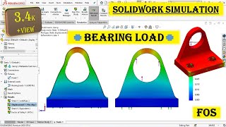 Solidworks simulation | Bearing Load Simulation On Solidworks by artist 009 5,408 views 2 years ago 9 minutes, 14 seconds