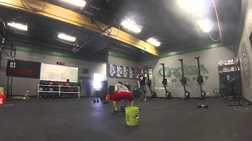 10min EMOM: 8 Alt DB Snatch @65# + 6 Burpees AFAP