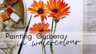 GERBERA DAISIES BOTANICAL PAINTING TUTORIAL screenshot 1