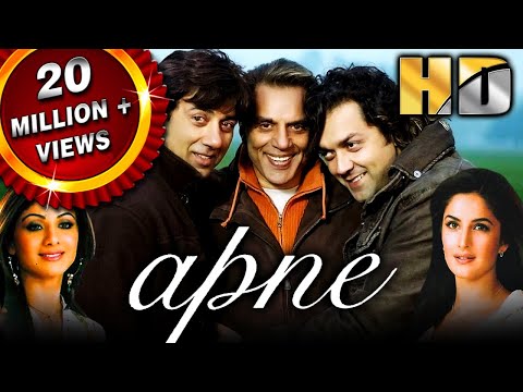 Apne Blockbuster Hindi Film | Dharmendra, Sunny Deol, Bobby Deol, Katrina Kaif |