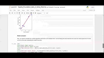 To Explore Supervised Machine Learning . The Sparks Foundation