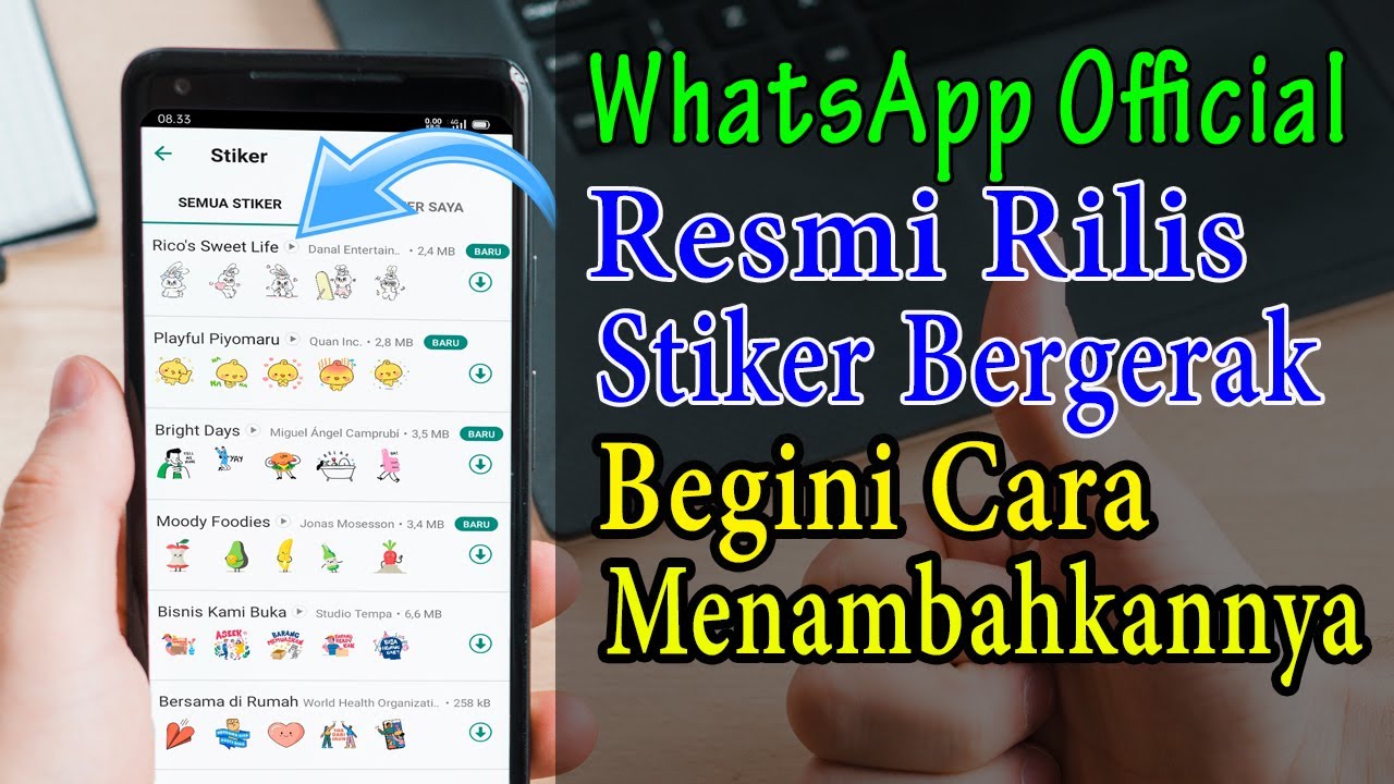 Update Cara Menambahkan stiker  bergerak  whatsapp 