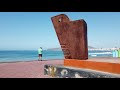 Las Canteras - alley and beach in Las Palmas de Gran Canaria, Spain - walking in October