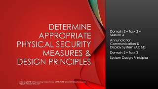 Annunciation, Communication, Display Systems & Design Principles - PSP® (Domain 2 Task 2 & 3)