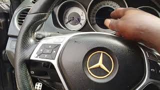 How to turn on ignition on Mercedes Benz C300 steering lock problem