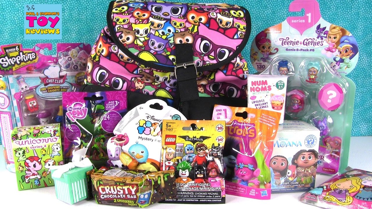 Tokidoki Surprise Backpack Opening Trolls Disney Moana Shopkins Pstoyreviews Youtube - trolls num noms roblox slitherio shopkins surprise easter