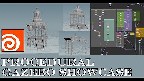 DAE Procedural Gazebo showcase | Houdini digital asset