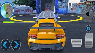 US Police Multi Level Car Transporter Truck Helicopter 2021 - Android Gameplay screenshot 4