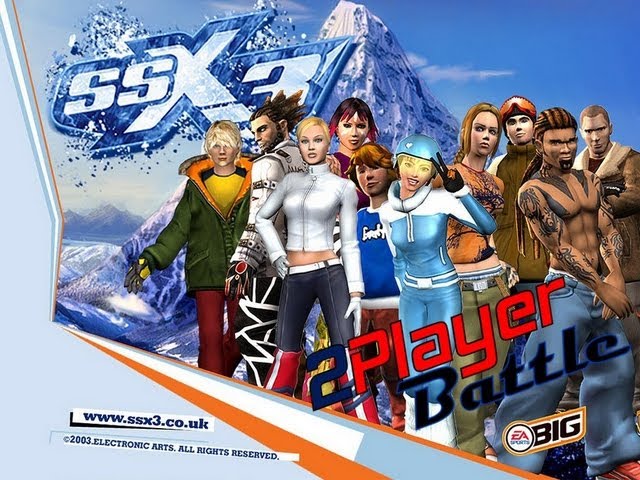 Eerste voorbeeld persoon SSX3 - 2 player battles - PS2 - YouTube