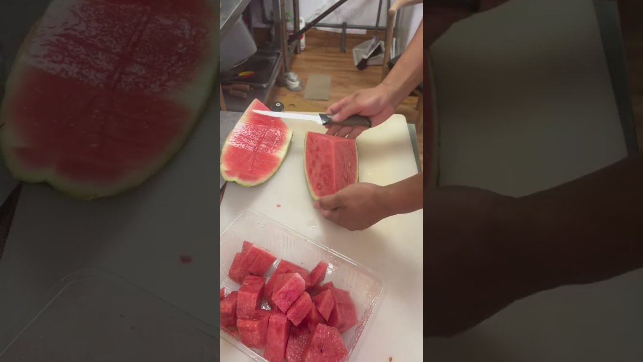 Satisfying Watermelon Cutting Fruitcutting HowTo Asmrfood Healthyliving Fruit Usashorts