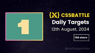 CSS Battle Daily Targets | 12th August, 2024 | Solution #html #css #cssbattle