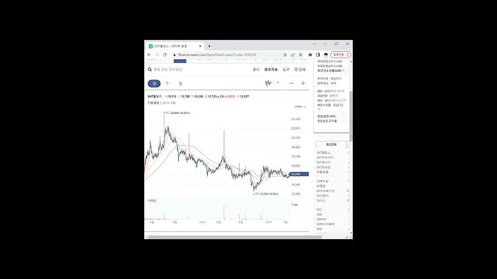 방산 관련주 SNT홀딩스 1분 분석