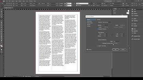 Adobe InDesign CC 2020: Text Frames Columns