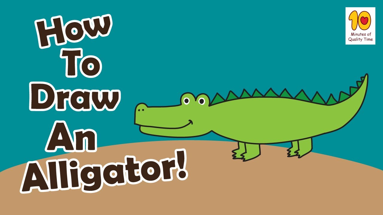 How to Draw an Alligator For Kids Step by Step - YouTube