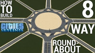 How to build an 8-WAY ROUNDABOUT! [ENGLISH/GERMAN] | Cities: Skylines