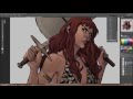 Red Sonja headshot timelapse