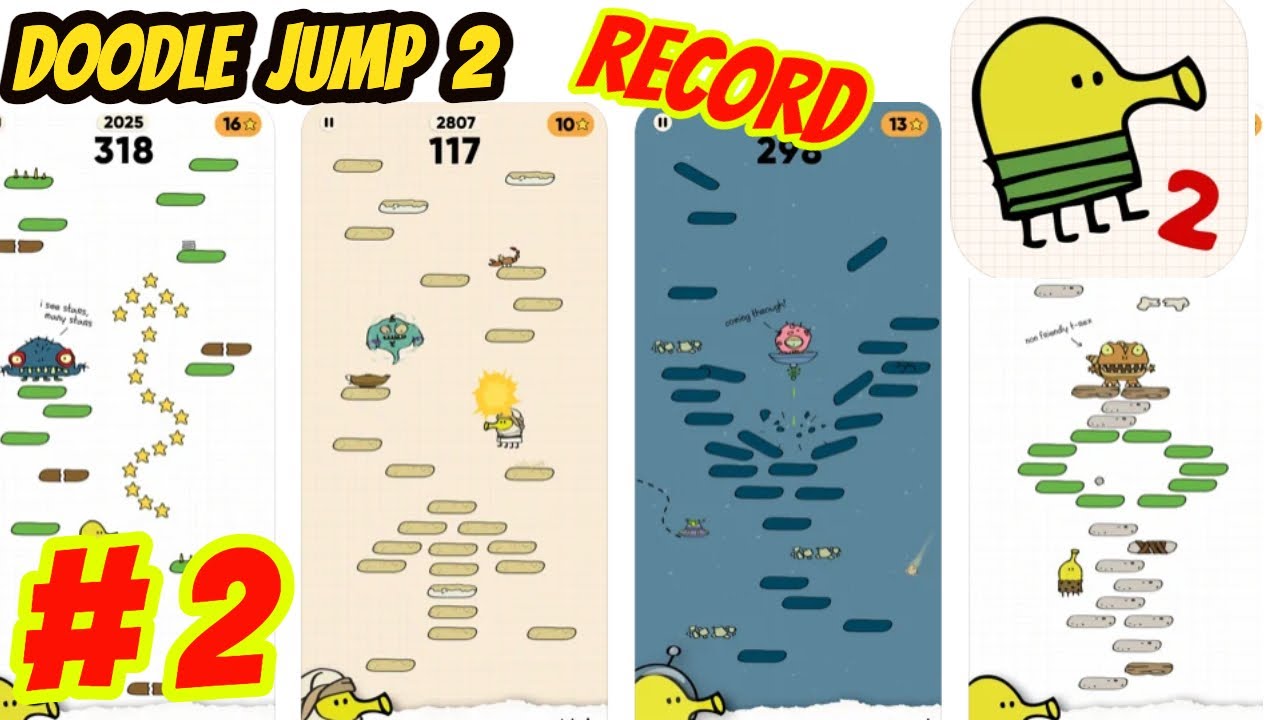 Doodle Jump 2 - All Levels Gameplay By ( Lima Sky LLC ) New Game 2021