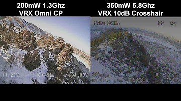 200mW 1.3Ghz  vs.  350mW 5.8Ghz over rocky ridge