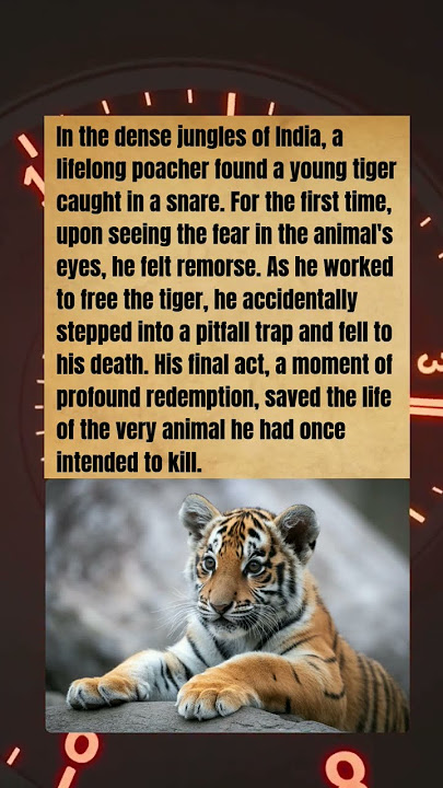 What Happened When a Poacher Tried to Save a Tiger? #wholesome #wildlife #tiger
