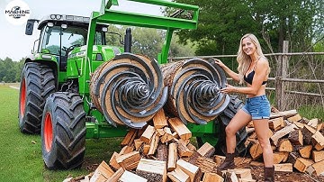 25 Jaw-Dropping Firewood Processors in Action | Dangerous Homemade Wood Cutting Machines #43