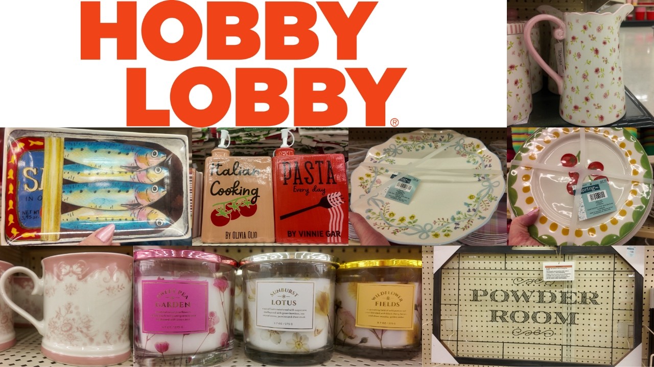 Hobby Lobby - Beautiful & Festive New Dishware & Towels, Jewelry & Decor