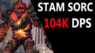 Stamina Sorcerer 104k DPS Parse Target Dummy - Scalebreaker ESO