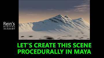 Maya tutorial for beginners | Creating Snow mountain peak procedural techniques | modeling texturing