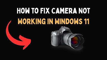 How to Fix Camera Not Working in Windows 11